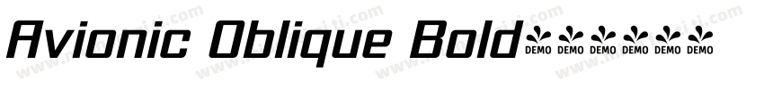 Avionic Oblique Bold字体转换